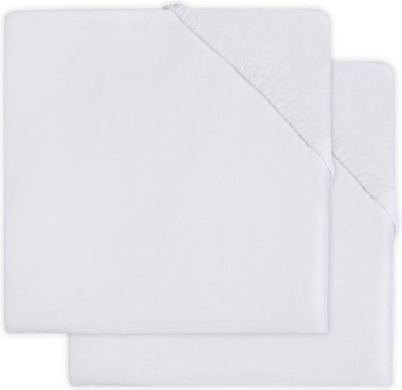 Jollein Hoeslaken jersey 60x120cm - white (2pack)