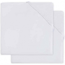 Jollein Hoeslaken jersey 60x120cm - white (2pack)