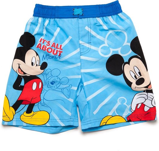 Mickey Mouse Zwemshort lichtblauw - Maat 128