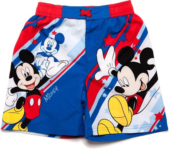 Mickey Mouse Zwemshort - blauw;rood - Maat 116