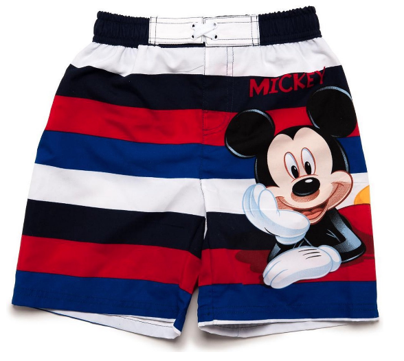 Mickey Mouse Zwemshort wit/donkerblauw - Maat 116