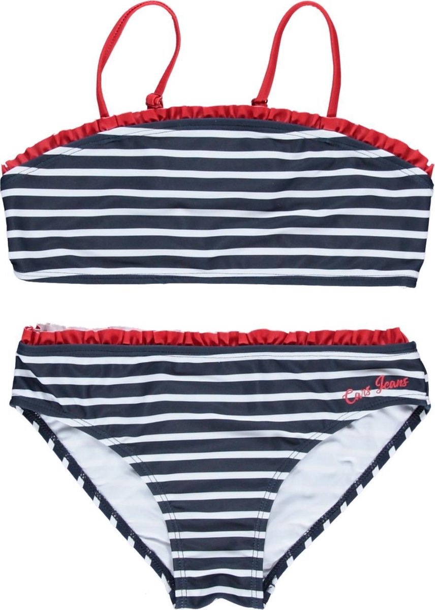 Bikini ARTEMIS stripe navy - Maat 140