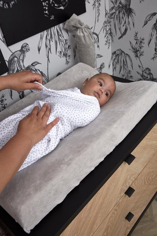 Swaddle Inbakerdoek 0-3 mnd - Cheetah light grey - afbeelding 2