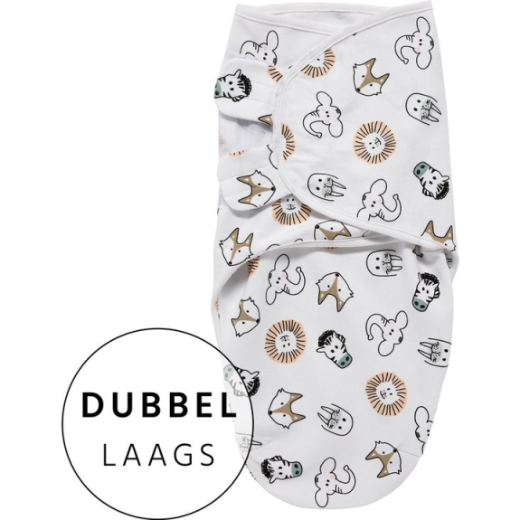 Swaddlemeyco dubbellaags - 0-3 maanden - animal