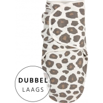 Swaddlemeyco dubbellaags - 0-3 maanden - Panter neutral