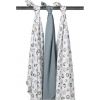 Meyco 3-pack Swaddle - Animal/Uni jade/Animal