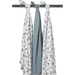 3-pack Swaddle - Animal/Uni jade/Animal