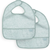 Jollein Slabbetje - waterproof - Snake soft green (2pack