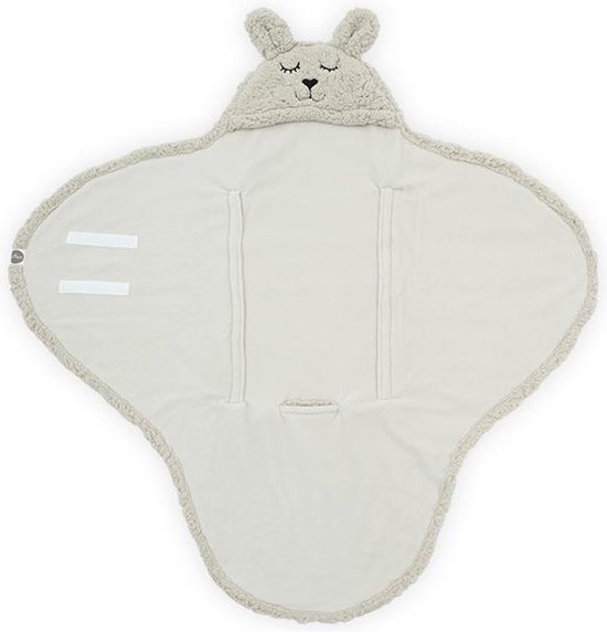 Wikkeldeken Bunny 100x105cm - Nougat - afbeelding 3