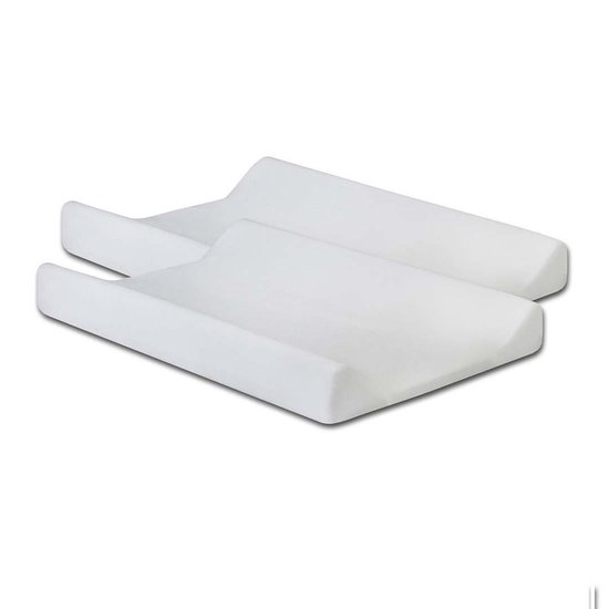 Aankleedkussenhoes Badstof 50x70cm - Wit (2pack) - afbeelding 2