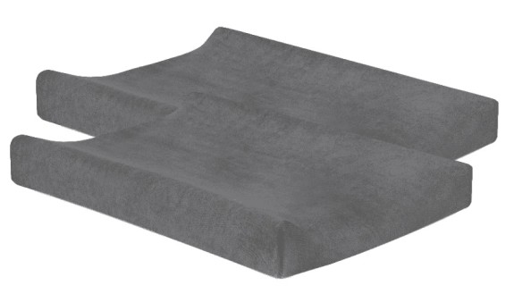 Jollein Waskussenhoes badstof 50x70cm Storm grey (2pack)