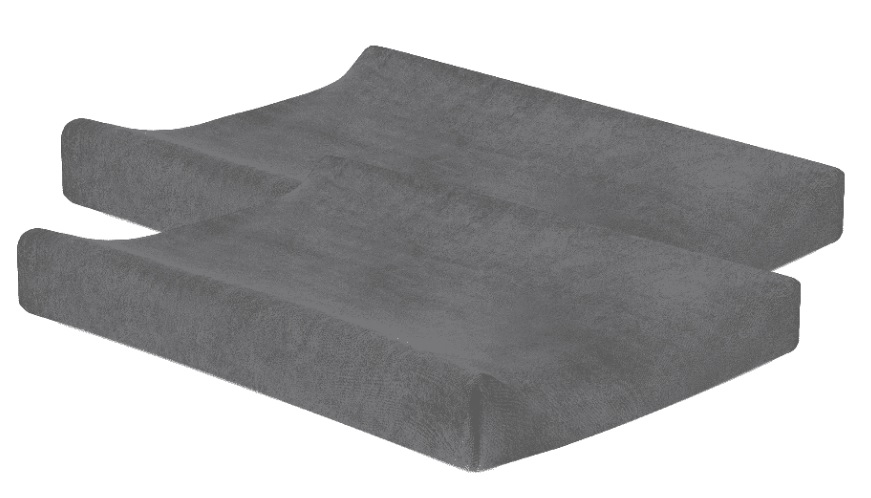 Waskussenhoes badstof 50x70cm Storm grey (2pack)