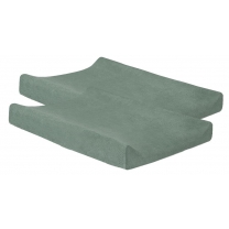 Jollein Waskussenhoes badstof 50x70cm Ash green (2pack)