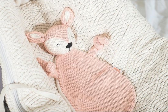 Knuffeldoekje Deer - Pale Pink - afbeelding 4