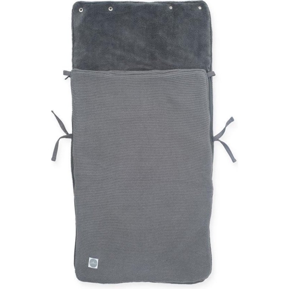 Jollein Voetenzak Basic Knit - Groep 0+  - Stone Grey