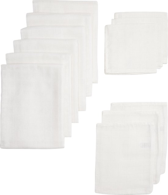 hydrofiel luier starterset basic Uni - Wit - 12-pack