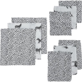 Meyco hydrofiel starterset Zebra Animal - 9-pack - Black