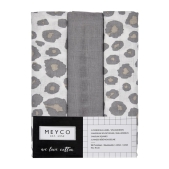 Meyco Hydrofiele luiers - Panter neutral - 3 Stuks