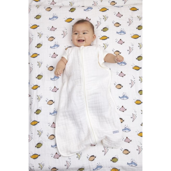 Meyco hydrofiele babyslaapzak Uni - Warm Wit - 70cm