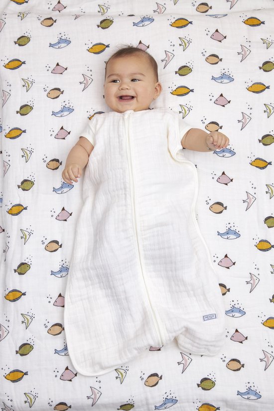 hydrofiele babyslaapzak Uni - Warm Wit - 70cm - afbeelding 2
