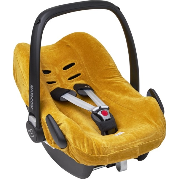 Meyco autostoelhoes Velvet - honey gold - groep 0