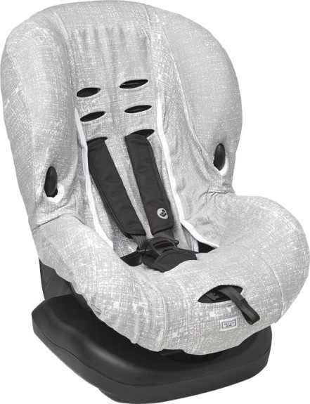 Meyco autostoelhoes groep 1 - Fine lines lichtgrijs