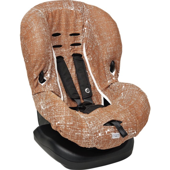 Meyco autostoelhoes groep 1 - Fine lines camel