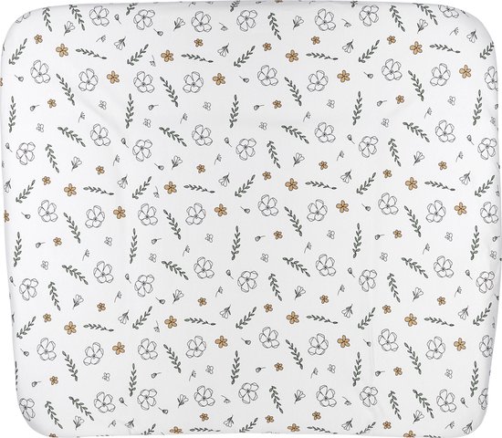 biologische aankleedkussenhoes 3K Floral - 75x85cm