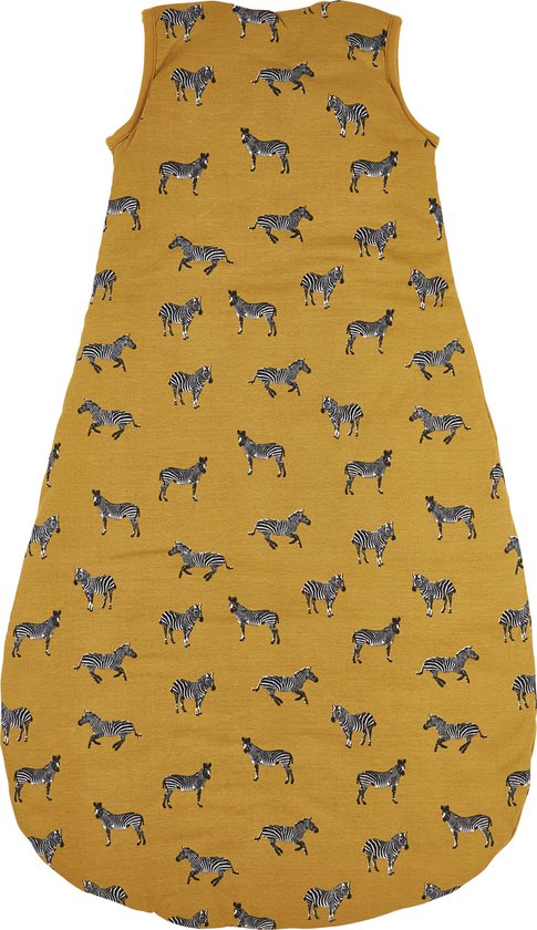 babyslaapzak rond gevoerd  Zebra animal- Honey gold - 62 - afbeelding 2