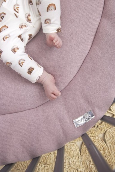 Meyco boxkleed rond Knit basic - Lilac - 95 cm