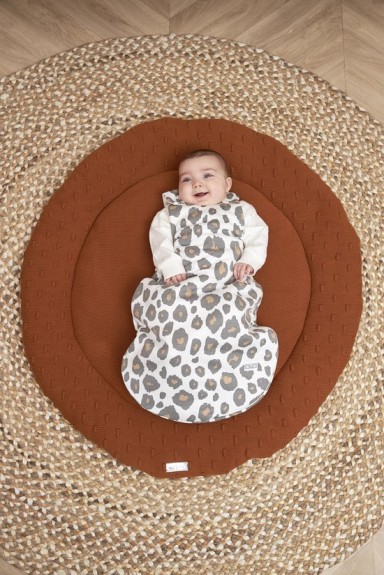 Meyco boxkleed rond Knots - Camel - 95 cm