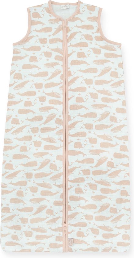 Whales Slaapzak zomer 70cm hydrofiel pale pink