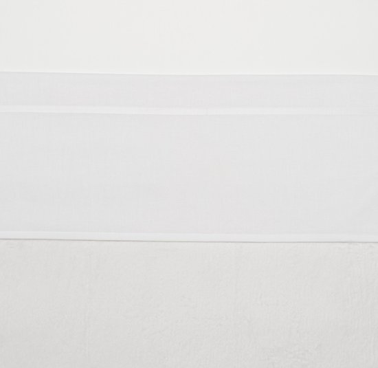 Wieglaken met bies - 75 x 100 cm - Wit - afbeelding 2