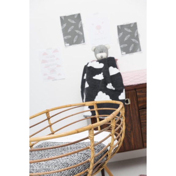 Meyco Wieglaken met bies - 75 x 100 cm - Wit