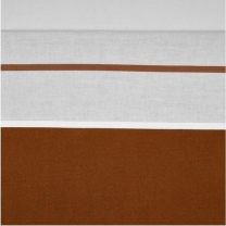 Meyco wieglaken wit met bies - 75x100 cm - camel