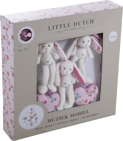 Little Dutch Konijn Pink Blossom Muziekmobiel
