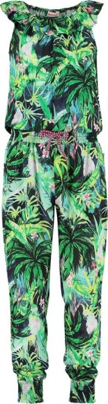 Vingino Presila Jumpsuit - Meisjes - groen/roze - Maat 1