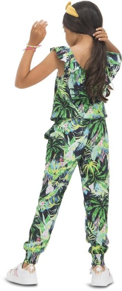 Vingino Presila Jumpsuit - Meisjes - groen/roze - Maat 1