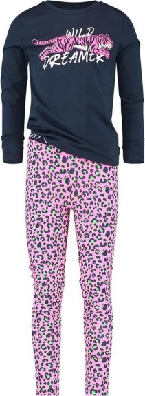 Vingino Wanneke Neon Pink - Pyjama - Maat 116/128 
