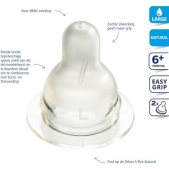 Difrax Flesspeen Natural large - 2 stuks