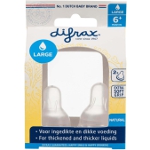 Difrax Flesspeen Natural large - 2 stuks