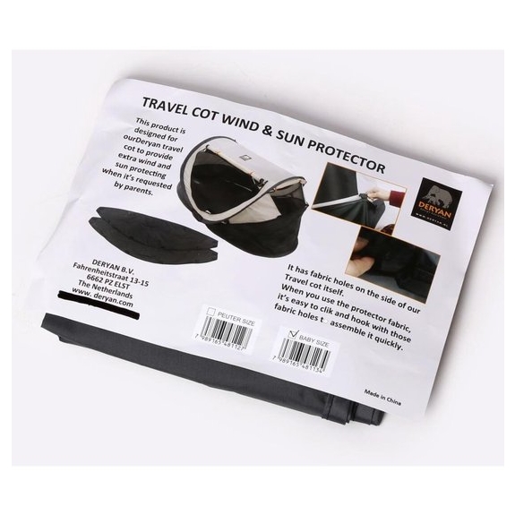 DERYAN Baby Luxe Windscreens - Antraciet - UV protected 