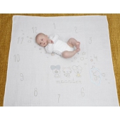 Woezel & Pip hydrofiele mijlpaal swaddle - 1-pack