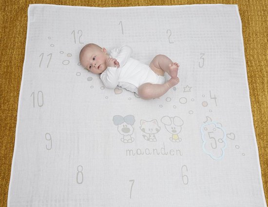 Woezel & Pip hydrofiele mijlpaal swaddle - afbeelding 3