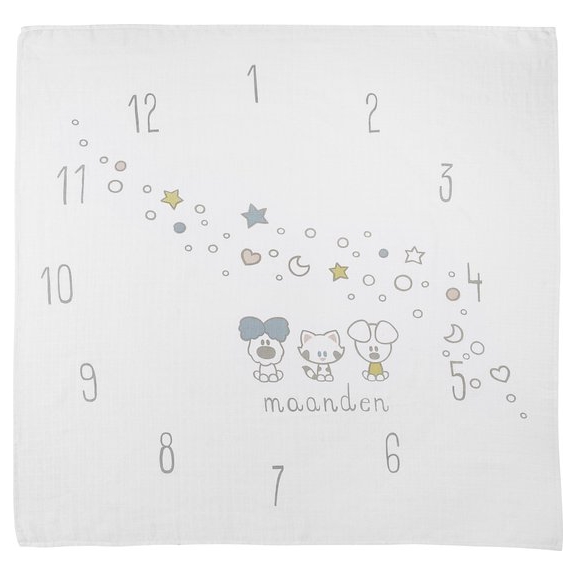 Woezel & Pip hydrofiele mijlpaal swaddle - 1-pack