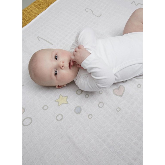 Woezel & Pip hydrofiele mijlpaal swaddle - 1-pack