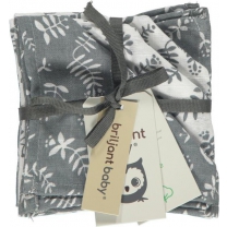 Briljant Baby - Monddoek Botanic Organic - Blauw Grijsl 