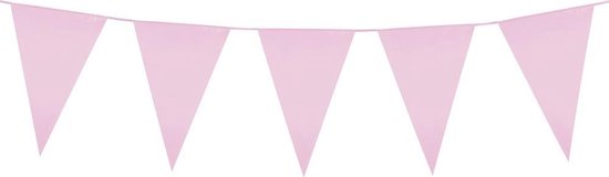 Boland - Roze vlaggenslinger 10 m - Decoratie > Slinger - afbeelding 2