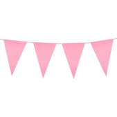 Boland - Roze vlaggenslinger 10 m - Decoratie > Slinger