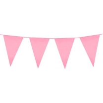 Boland - Roze vlaggenslinger 10 m - Decoratie > Slinger